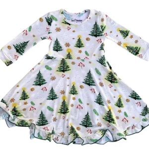 Pure Bambinos CHRISTMAS TREES JOURNEY DRESS